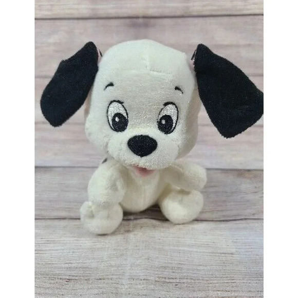 Disney Store 101 Dalmatians Wobbly Plush Dog Soft Bobble Head Black White 7" - Picture 1 of 5